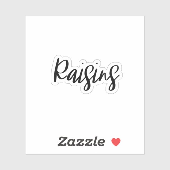 Raisins Storage Sticker (Sheet)