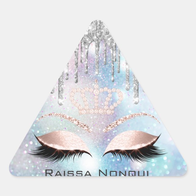 Raissa Crown 16th 15th Bridal Holographic4 Triangle Sticker (Front)