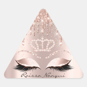 Raissa Crown 16th 15th Bridal Rose Glitter Triangle Sticker