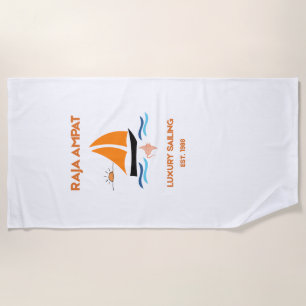 Raja Ampat Exotic Luxury Sailing  Beach Towel