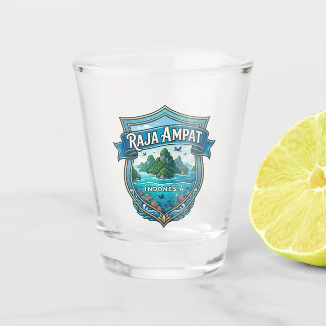Raja Ampat Indonesia Shot Glass (Front)