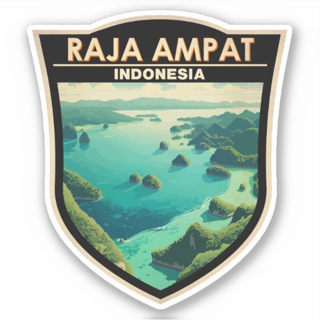 Raja Ampat Indonesia Travel Art Vintage (Front)