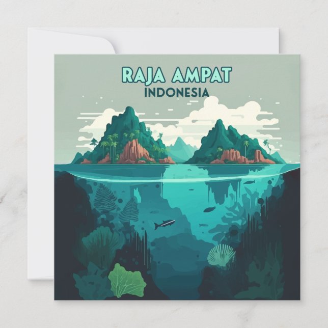 Raja Ampat Indonesia Underwater Scuba Retro (Front)