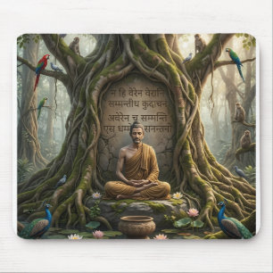 Raja Asoka Style Sukiti Buddha Under Bodhi Tree Mo Mouse Mat