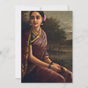 Raja Ravi Varma - Radha In The Moonlight Invitation