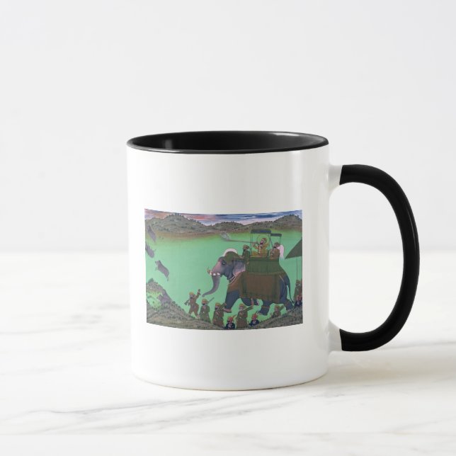 Raja Sarup Singh  of Udaipur, on a boar hunt Mug (Right)