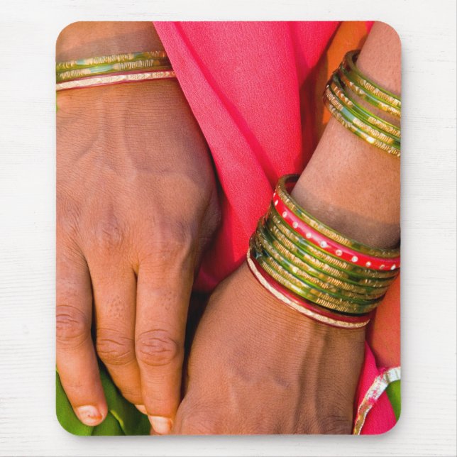 Rajasthan Close-up of Woman's Hands Mouse Mat (Front)
