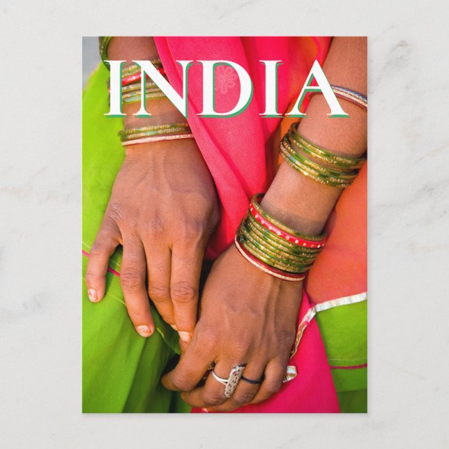 Rajasthan Close-up of Woman's Hands Postcard (Front)