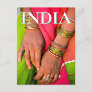Rajasthan Close-up of Woman's Hands Postcard