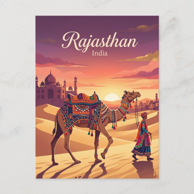 Rajasthan India Postcard (Front)