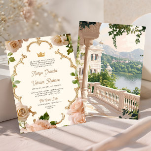 Rajasthan Royal Lake Palace Indian Wedding Invitation