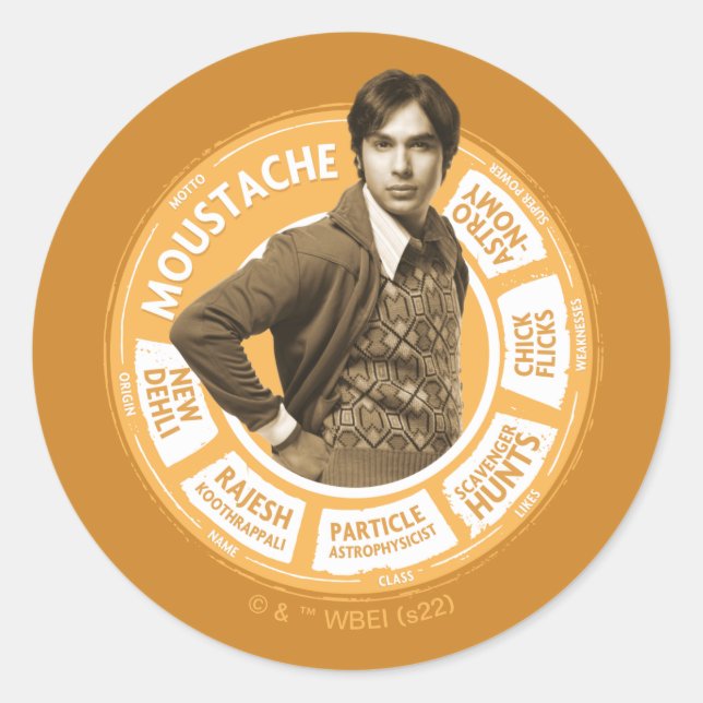 Rajesh Info Graphic Classic Round Sticker (Front)