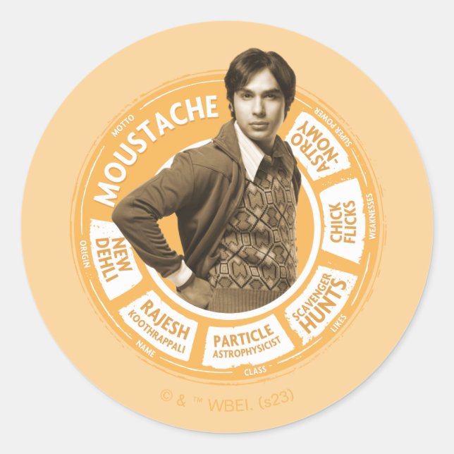 Rajesh Info Graphic Classic Round Sticker (Front)