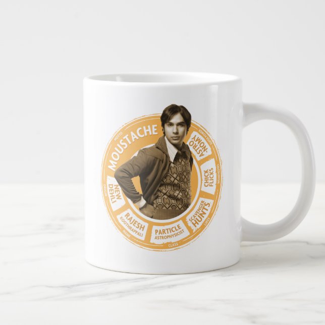 Rajesh Info Graphic Large Coffee Mug (Right)