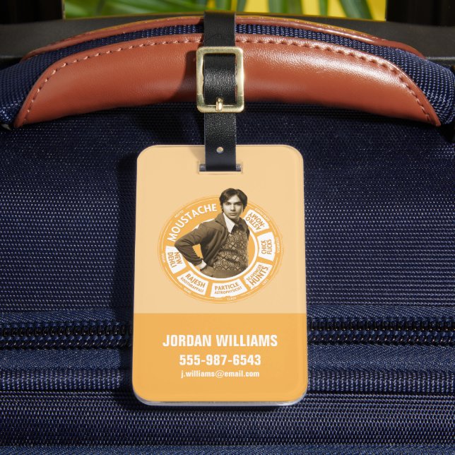 Rajesh Info Graphic Luggage Tag (Front Insitu 2)