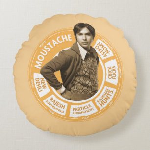 Rajesh Info Graphic Round Cushion