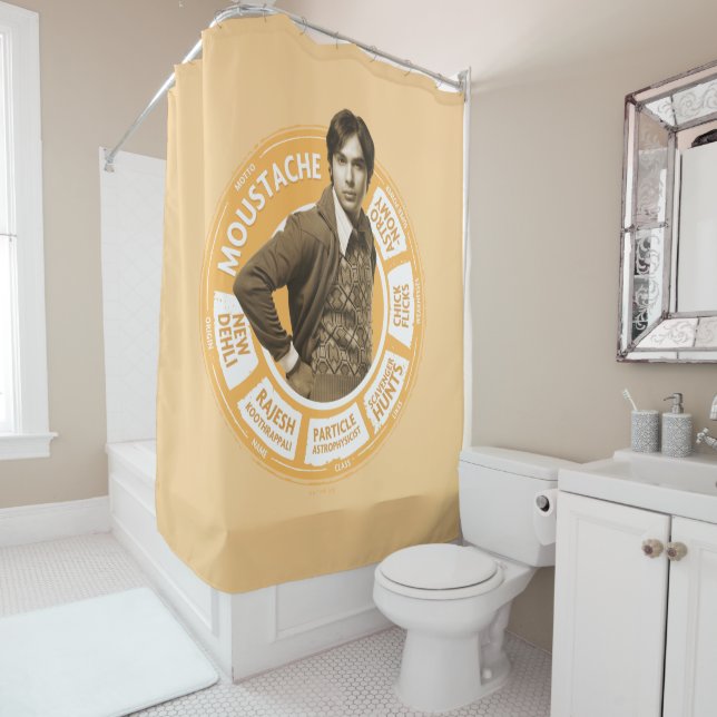 Rajesh Info Graphic Shower Curtain (In Situ)