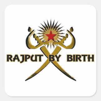 Rajput By Birth Sun-Star Square Sticker