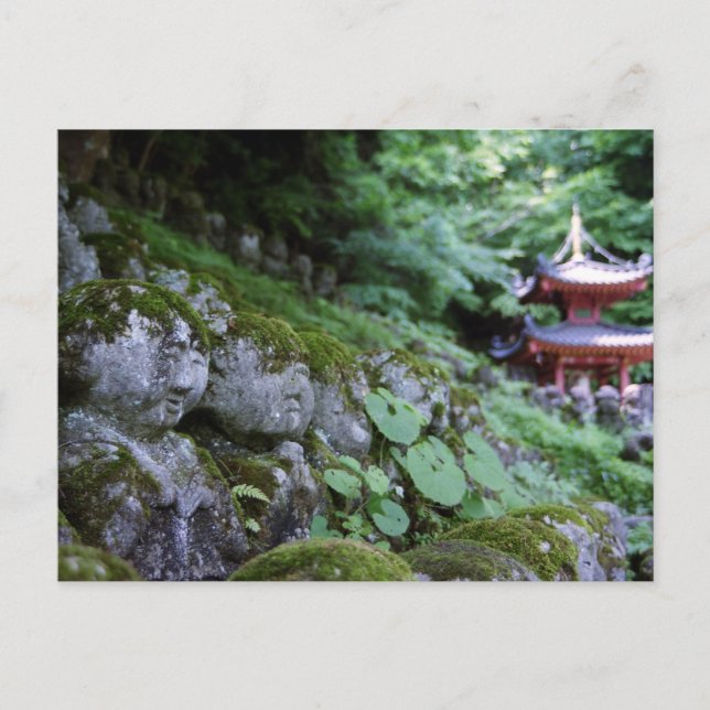 Rakan of Otagi Nenbutsu Temple in Kyoto Postcard (Front)