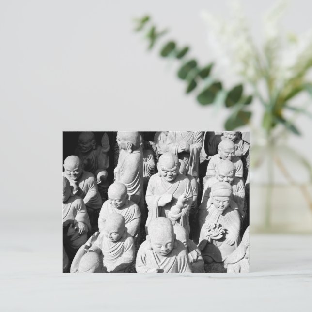 Rakan Statues: Daisho-in, Itsukushima Island Postcard (Standing Front)