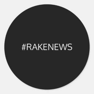Rake News Trump Mens Meme Funny Gift T Shirt Classic Round Sticker