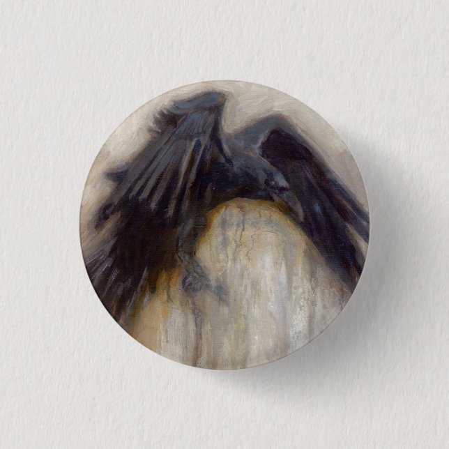 Rake Raven Button (Front)