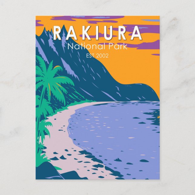 Rakiura National Park New Zealand Vintage Postcard (Front)