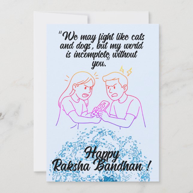 Raksha Bandhan Card (Front)