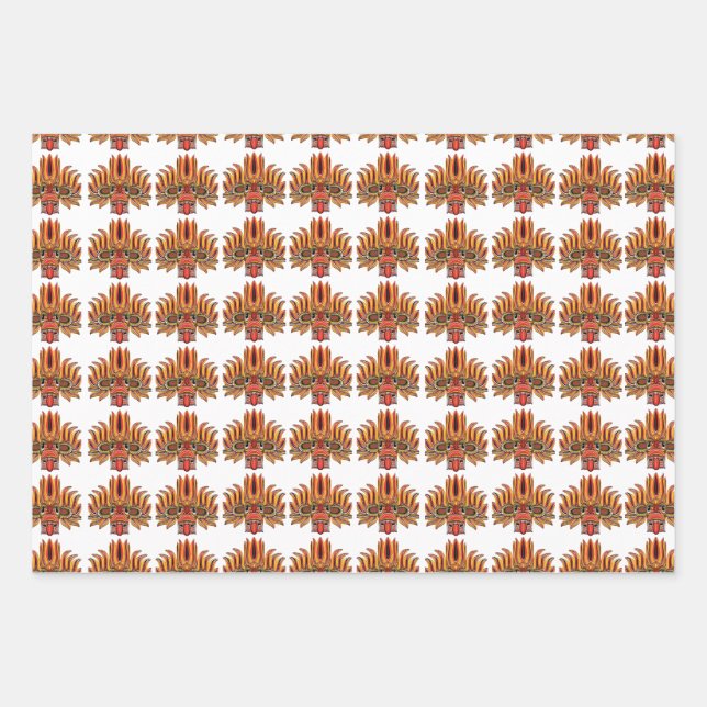 Raksha Mask Wrapping Paper Sheet (Front)