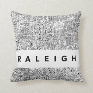 Raleigh Map Pillow