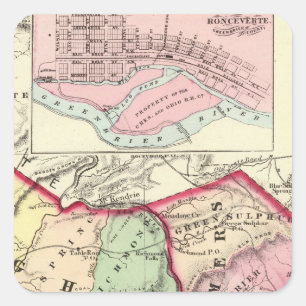 Raleigh, Mercer, Summers, Monroe counties Square Sticker