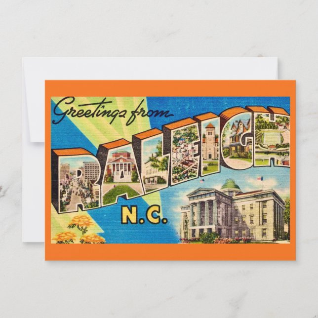 Raleigh NC Map Moving Announcement (Front)