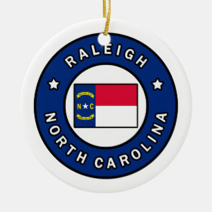 Raleigh North Carolina Ceramic Tree Decoration