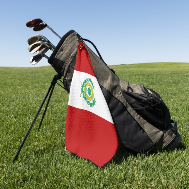 Raleigh (North Carolina) city flag  Golf Towel (Green)