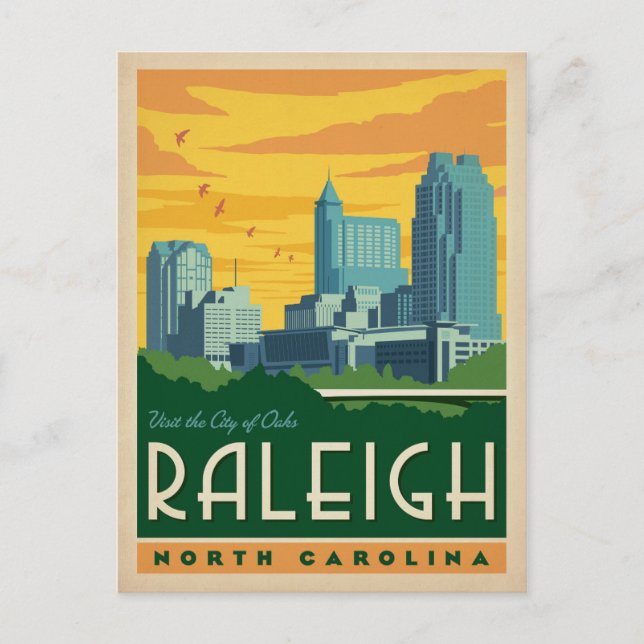 Raleigh, North Carolina | City of Oaks Postcard (Front)