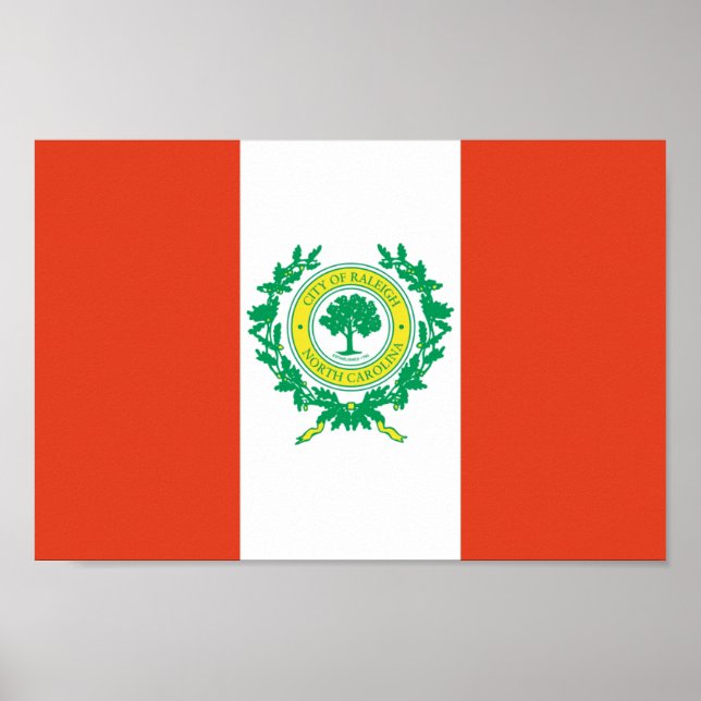 Raleigh, North Carolina Flag Poster (Front)