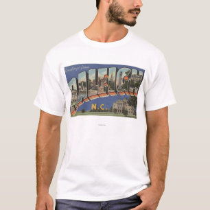Raleigh, North Carolina - Large Letter Scenes 2 T-Shirt