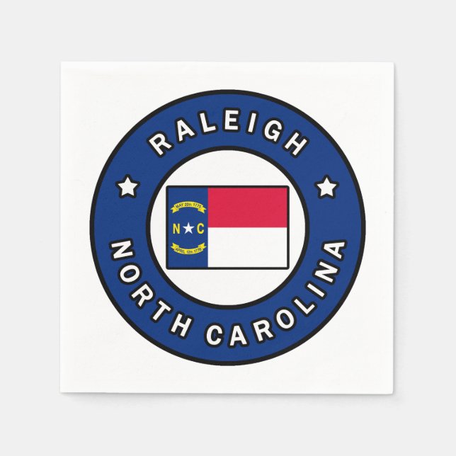 Raleigh North Carolina Napkin (Front)