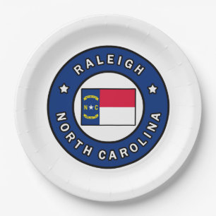 Raleigh North Carolina Paper Plate