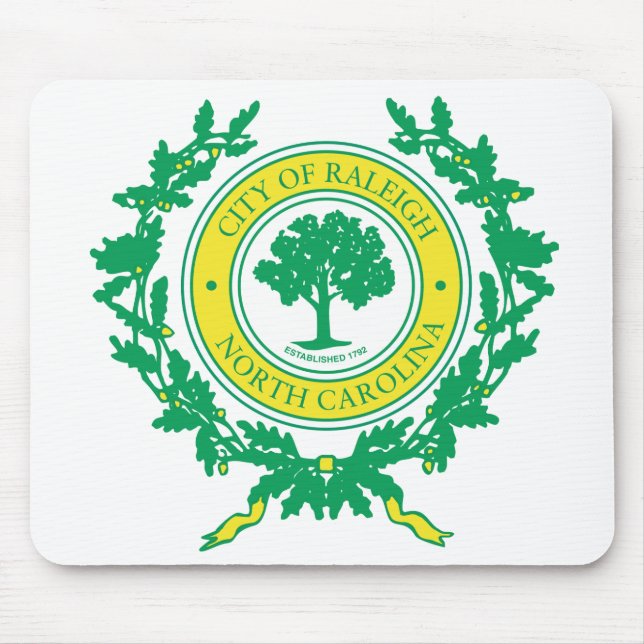 Raleigh, North Carolina Seal Mouse Mat (Front)