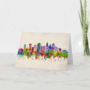 Raleigh North Carolina Skyline Holiday Card