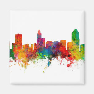 Raleigh North Carolina Skyline Magnet