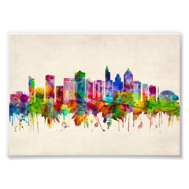 Raleigh North Carolina Skyline Photo Print (Front)