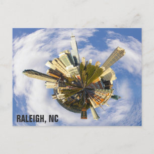 Raleigh North Carolina Unique City Skyline Photo Postcard