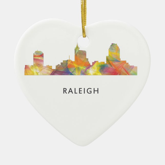 RALEIGH, NORTH CAROLINA WB1 - CERAMIC TREE DECORATION (Front)
