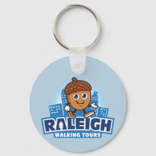 Raleigh Walking Tours Cute Acorn Key Ring
