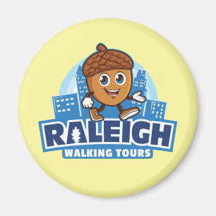 Raleigh Walking Tours Cute Acorn Magnet