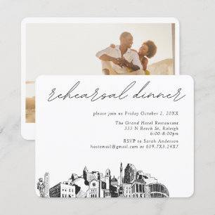 Raleigh Wedding Elegant Rehearsal Dinner Enclosure Card
