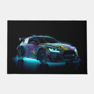 Rally car in the dark doormat