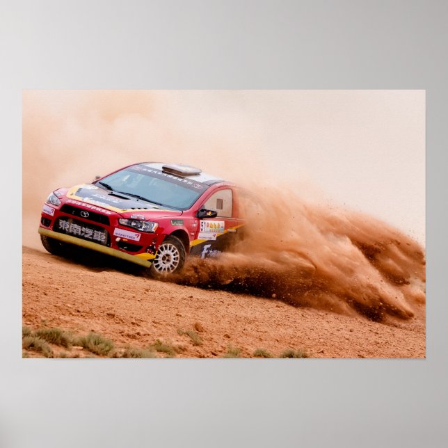 Rally China, Mitsubishi Evo Poster (Front)